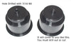 Universal 3-5/8 Black Plastic Jumbo Cup Holder with Drain Hole Recessed Drop in Insert Drink Can Holder for Furniture Sofa Poker Table Car Boat Marine RV