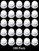 Universal 3-5/8 White Plastic Jumbo Cup Holder with Drain Hole Recessed Drop in Insert Drink Can Holder for Furniture Sofa Poker Table Car Boat Marine RV
