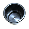 Universal 3-5/8 Black Plastic Jumbo Cup Holder with Drain Hole Recessed Drop in Insert Drink Can Holder for Furniture Sofa Poker Table Car Boat Marine RV