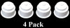 Universal 3-5/8 White Plastic Jumbo Cup Holder with Drain Hole Recessed Drop in Insert Drink Can Holder for Furniture Sofa Poker Table Car Boat Marine RV