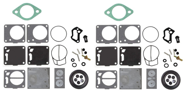 Aftermarket Mikuni Dual Carb Rebuild Kit with Base Gaskets 007-494 Seadoo 650 657 720 717 787 800 Kawasaki 11060-3786 Polaris 3240128 Carburetor 15-001