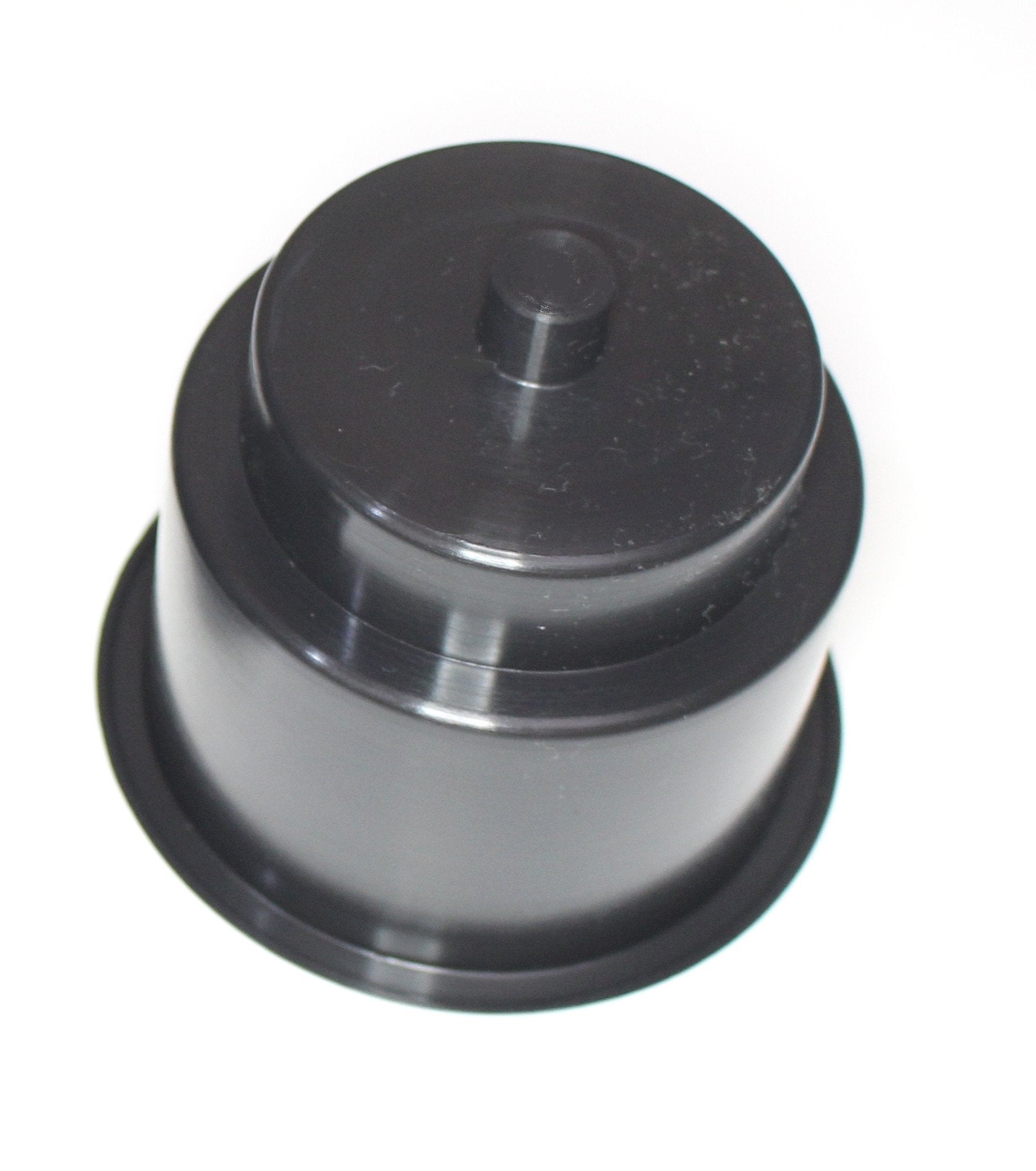 Universal 3-5/8 Black Plastic Jumbo Cup Holder with Drain Hole Recesse –