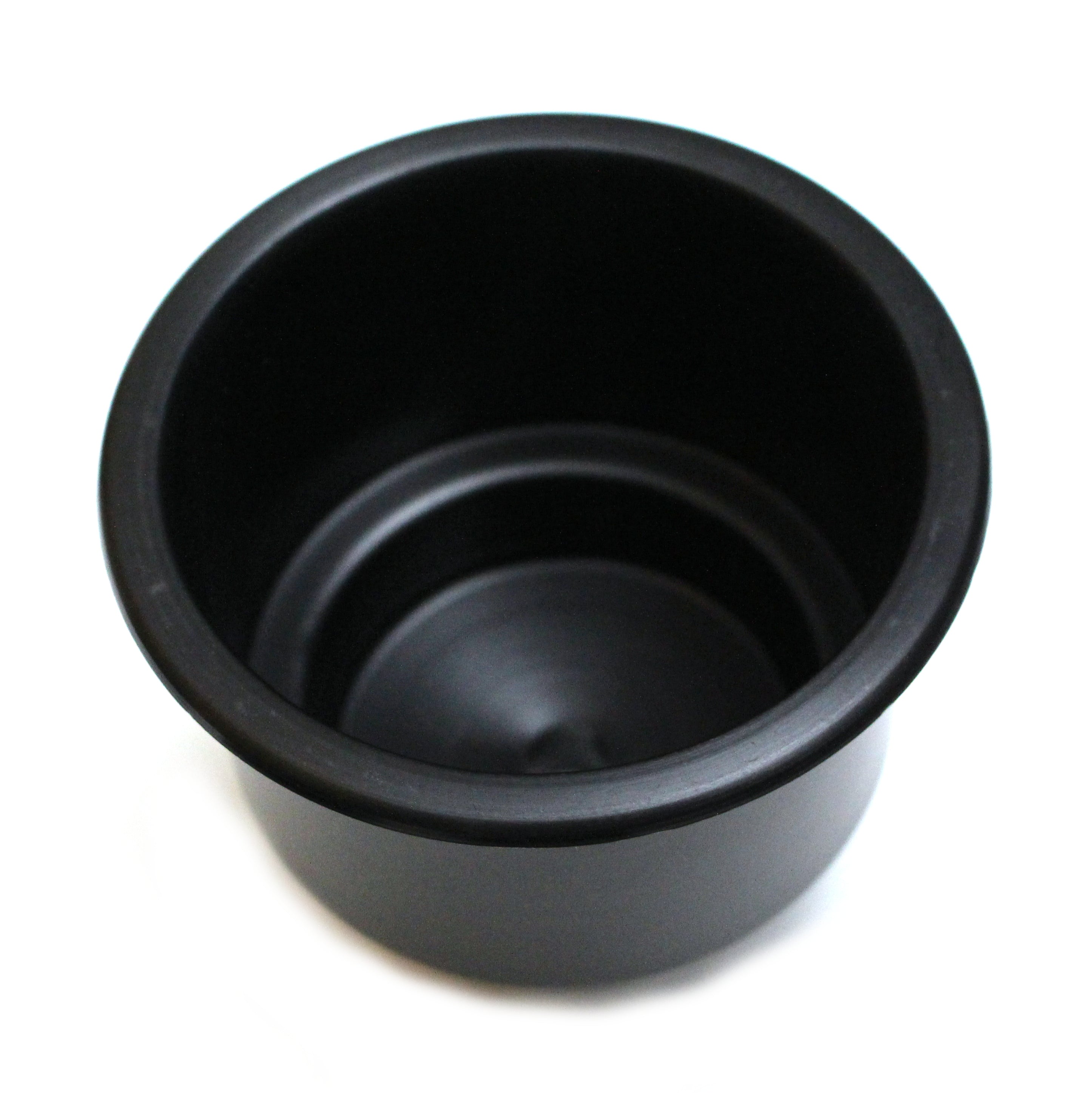 Universal 3-5/8 Black Plastic Jumbo Cup Holder with Drain Hole