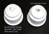 Universal 3-5/8 White Plastic Jumbo Cup Holder with Drain Hole Recessed Drop in Insert Drink Can Holder for Furniture Sofa Poker Table Car Boat Marine RV